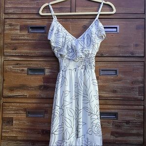 🌺heartsoul hi-low white & black abstract dress